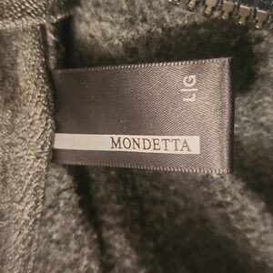 Mondetta Charcoal Knit Zip Up  W/hood...Large